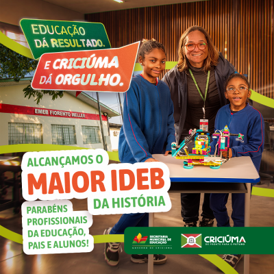 SECRETARIA DE EDUCAÇÃO DE CRICIÚMA - 2026 - CAMPANHA IDEB - 500X500